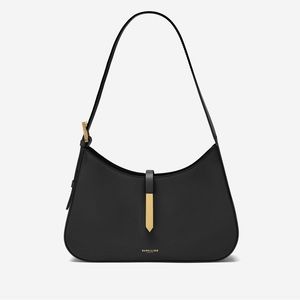 DeMellier Black Hobo Bag with Gold Accent